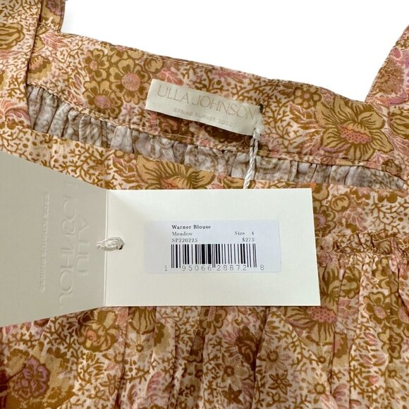 Ulla Johnson Warner Blouse In Meadow Size‎ 4, New with tag - Picture 6 of 13